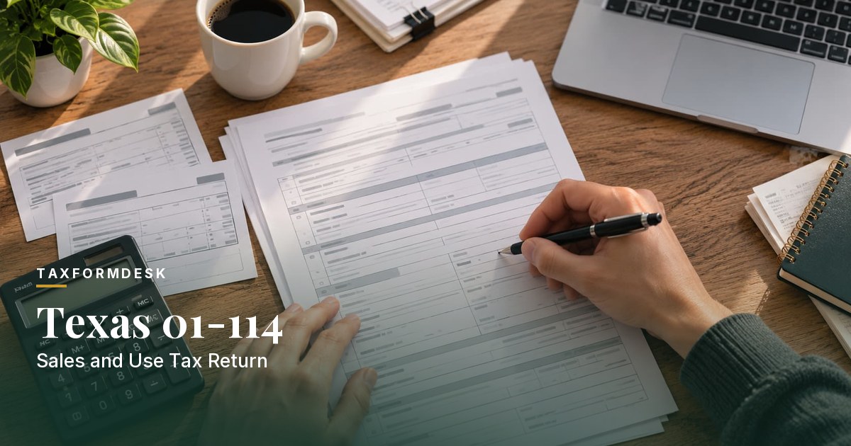 Texas Form 01-114 — Sales and Use Tax Return