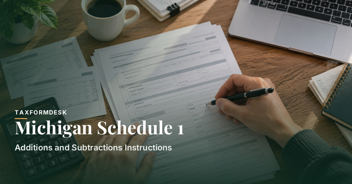 Michigan Schedule 1 (Form 3423) — Additions and Subtractions Instructions