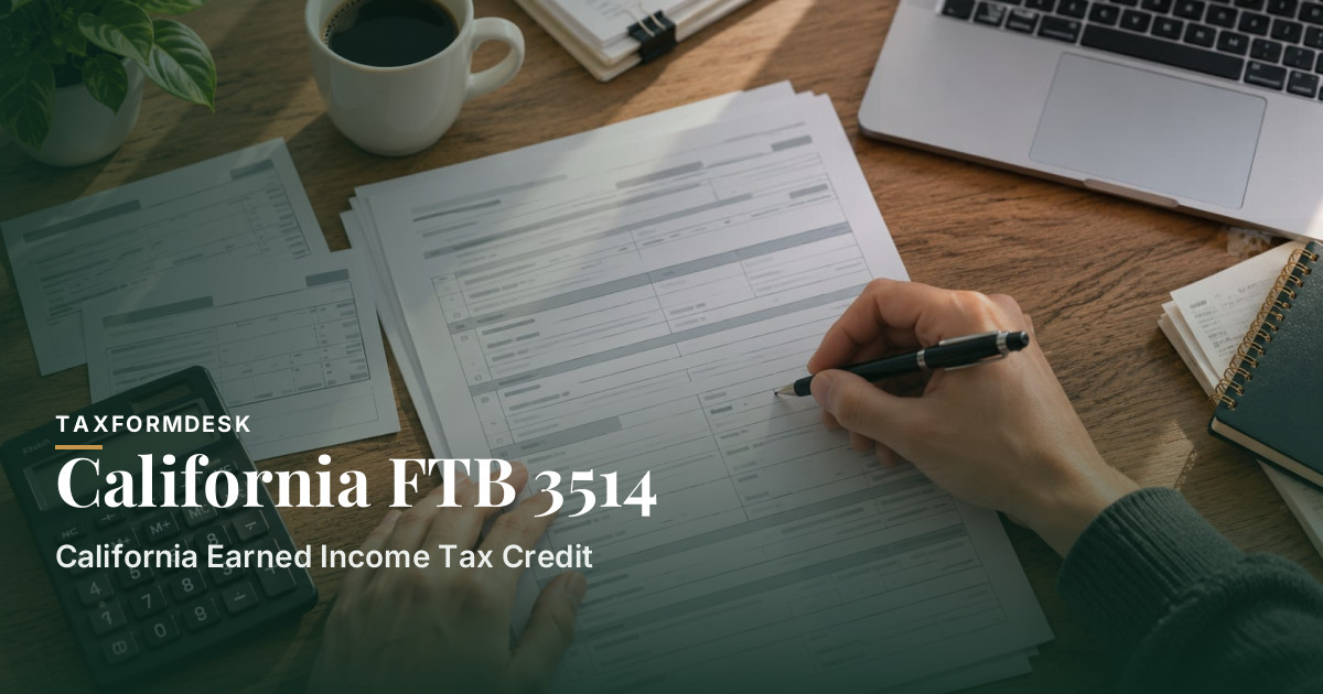 California FTB 3514 — California Earned Income Tax Credit