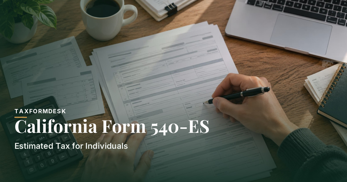 California Form 540-ES — Estimated Tax for Individuals