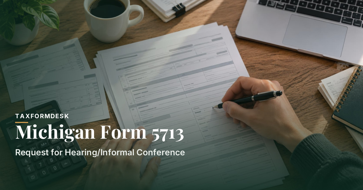 Michigan Form 5713 — Request for Hearing/Informal Conference