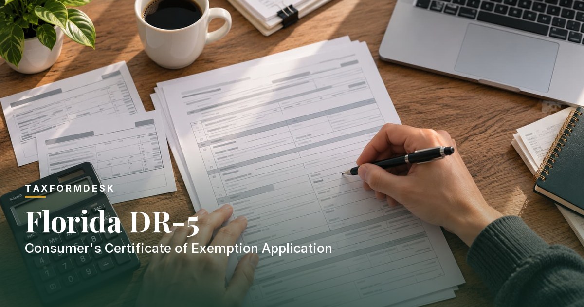 Florida Form DR-5 — Application for a Consumer's Certificate of Exemption