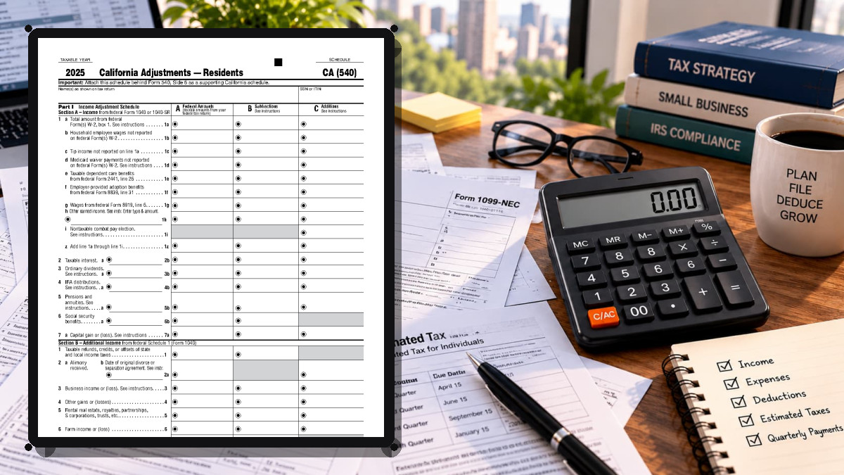 How to Complete California Schedule CA (540) Line by Line