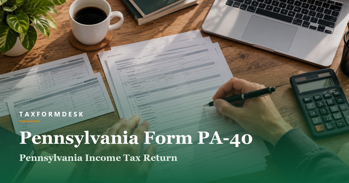 Pennsylvania Form PA-40 — Pennsylvania Income Tax Return — TaxFormDesk guide