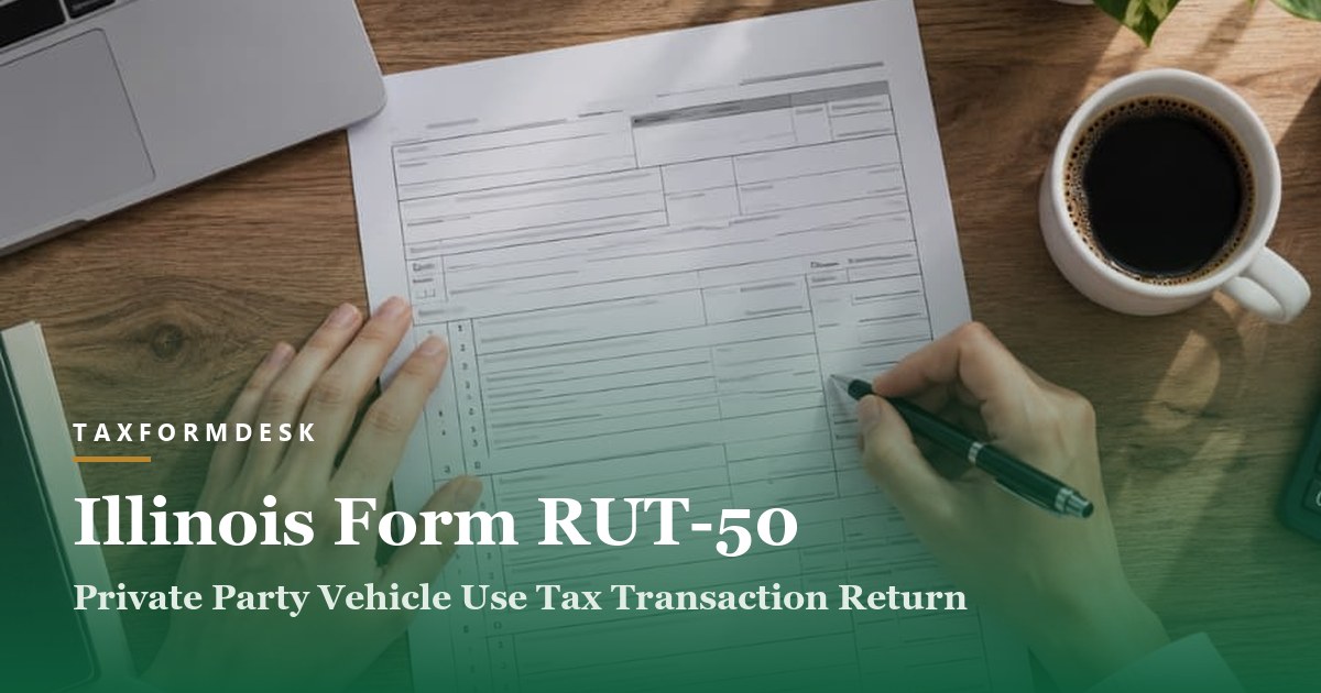 Illinois Form RUT-50 — Private Party Vehicle Use Tax Transaction Return