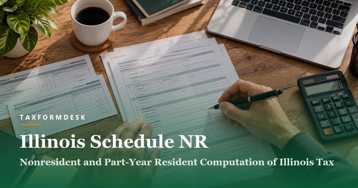 Illinois Schedule NR — Nonresident and Part-Year Resident Computation of Illinois Tax
