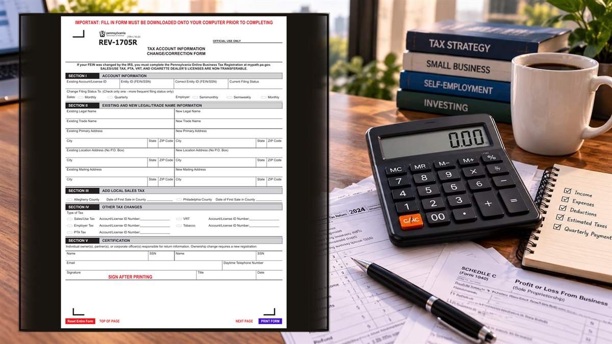 How to Complete Pennsylvania Form REV-1705R Section by Section