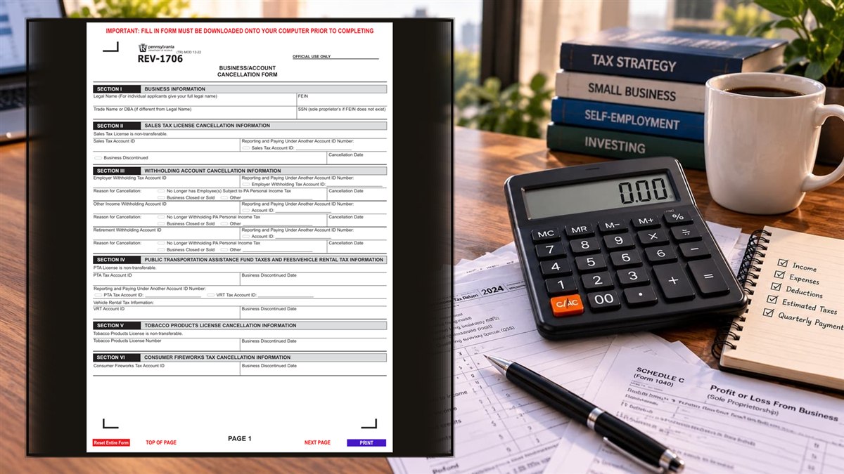 How to Complete Pennsylvania Form REV-1706 Section by Section