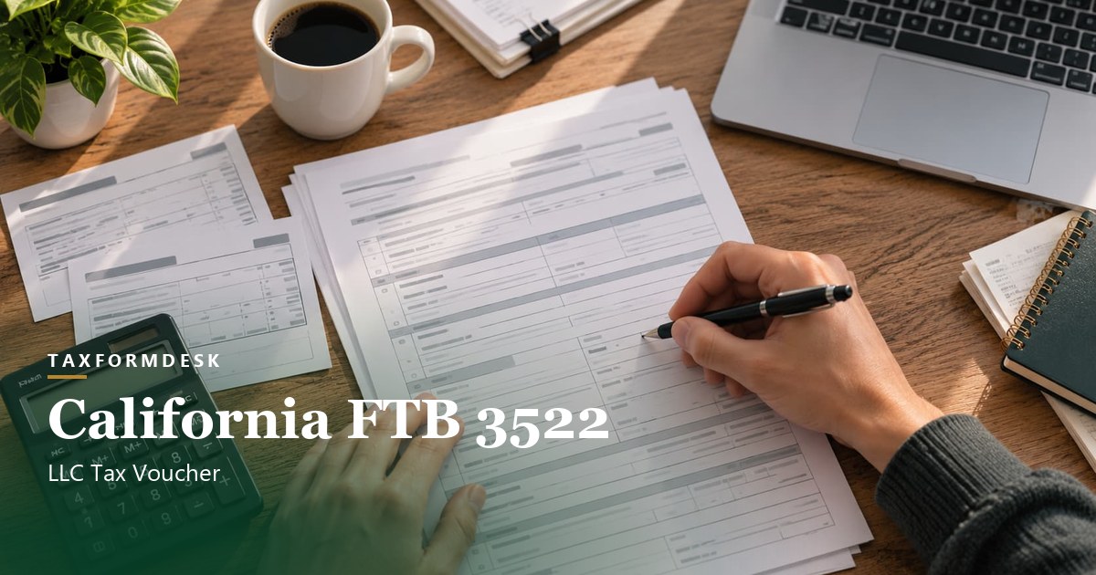 California FTB 3522 — LLC Tax Voucher